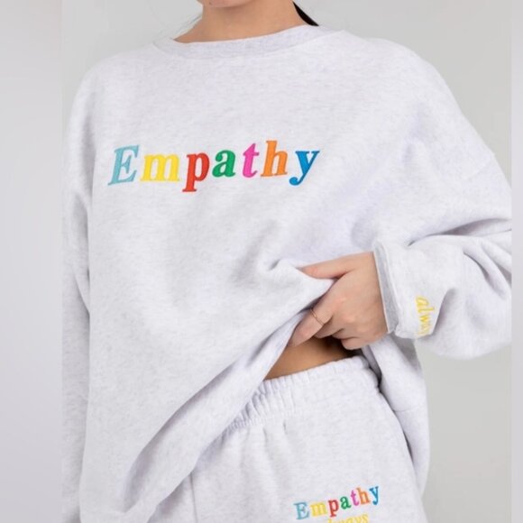 The Mayfair Group Empathy Awareness Crewneck Sweatshirt Size L / XL Gray - Picture 1 of 7